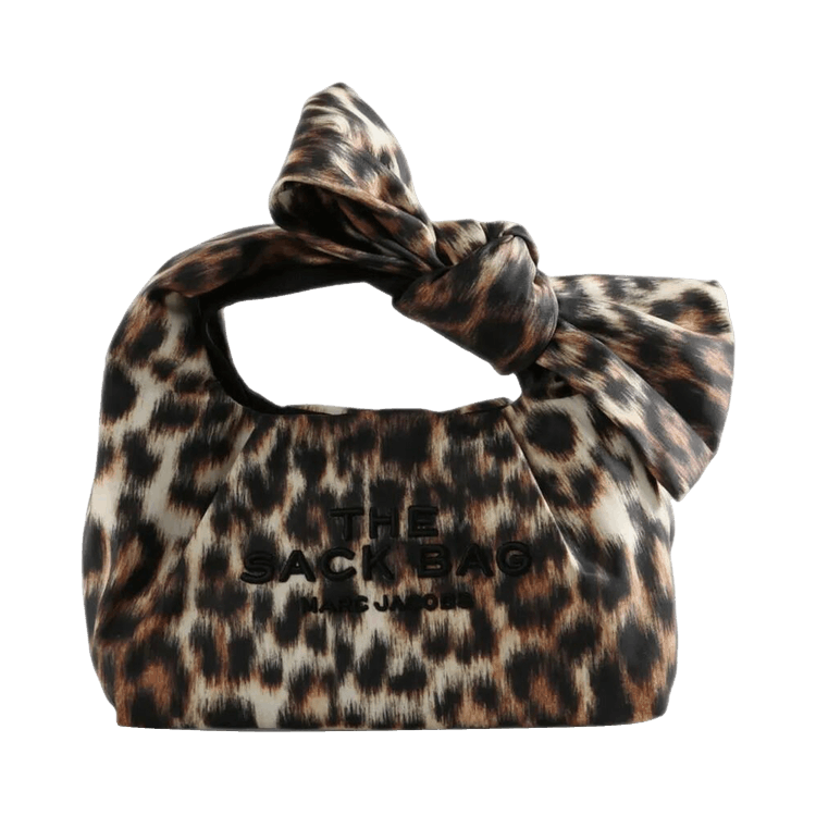 Marc Jacobs The Leopard Nylon Bow Sack Mini Bag 'Brown'
