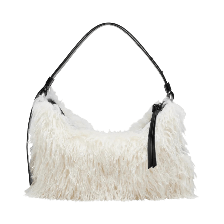 Marc Jacobs Grunge Fur Scene Large Shoulder Bag 'Ivory'