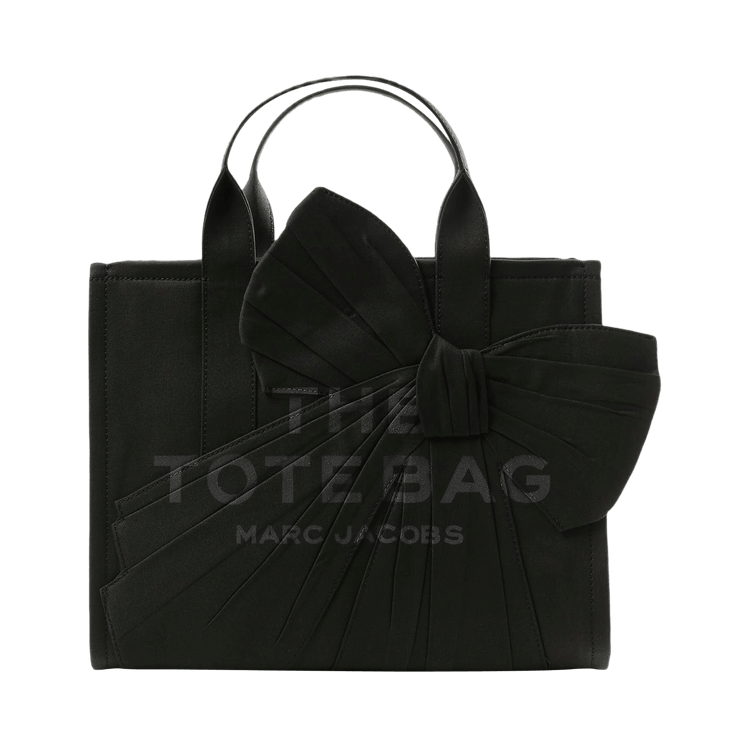 Marc Jacobs The Oversized Bow Canvas Small Tote Bag 'Black'