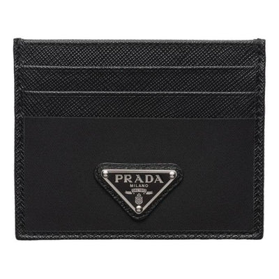 PRADA SS26 Re-Nylon and Saffiano Leather Card Holder 'Black'