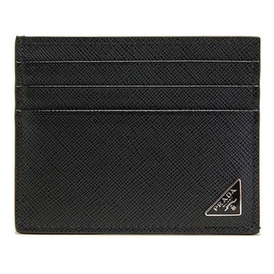 PRADA SS26 Saffiano Leather Card Holder 'Black'