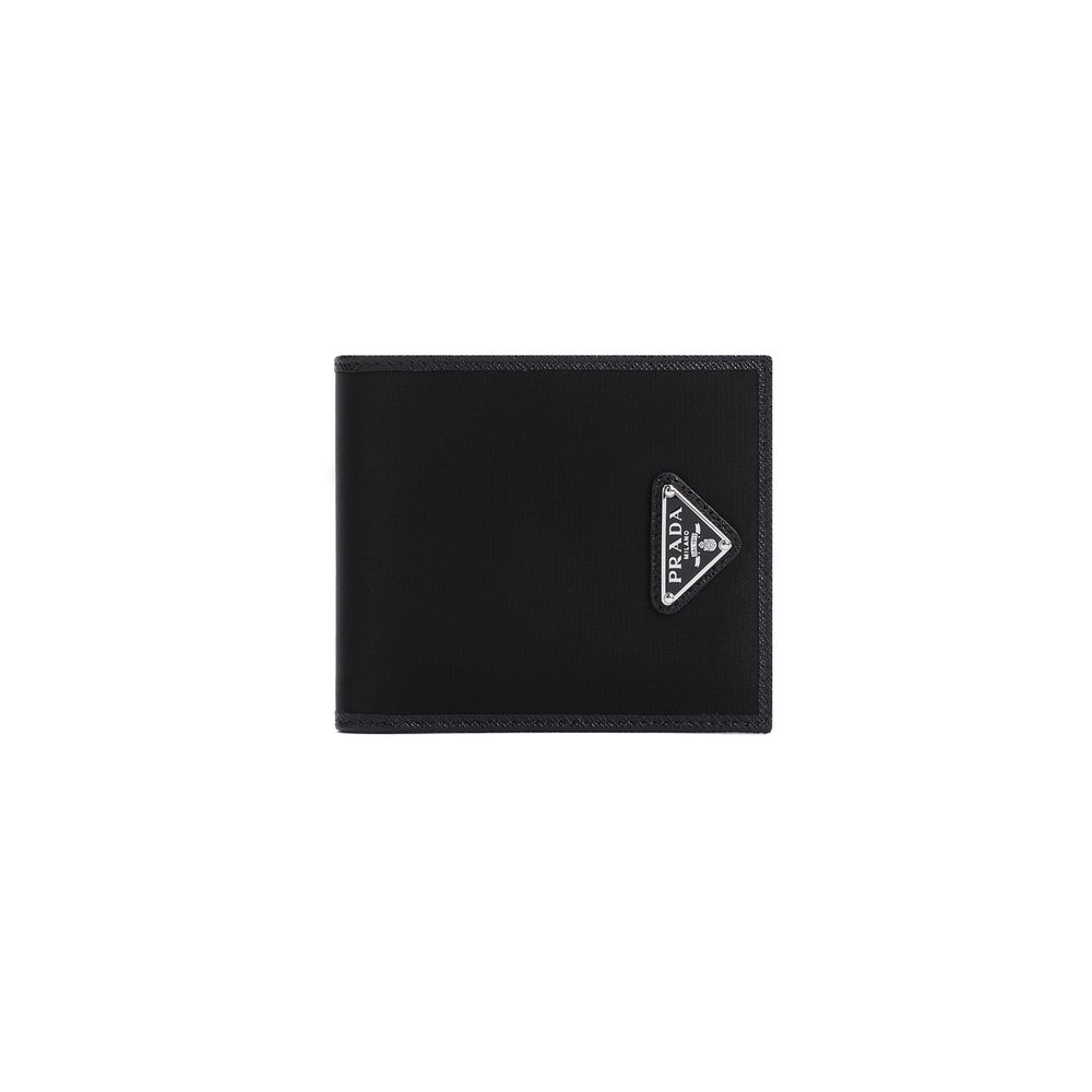 Prada Re-Nylon Logo-Plaque Bi-Fold Wallet