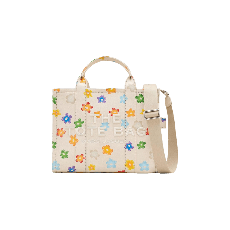 Marc Jacobs Wild Daisy Canvas Medium Tote Bag 'White/Multicolor'