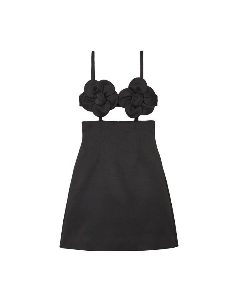 Marc Jacobs Satin Daisy Appliqué Dress