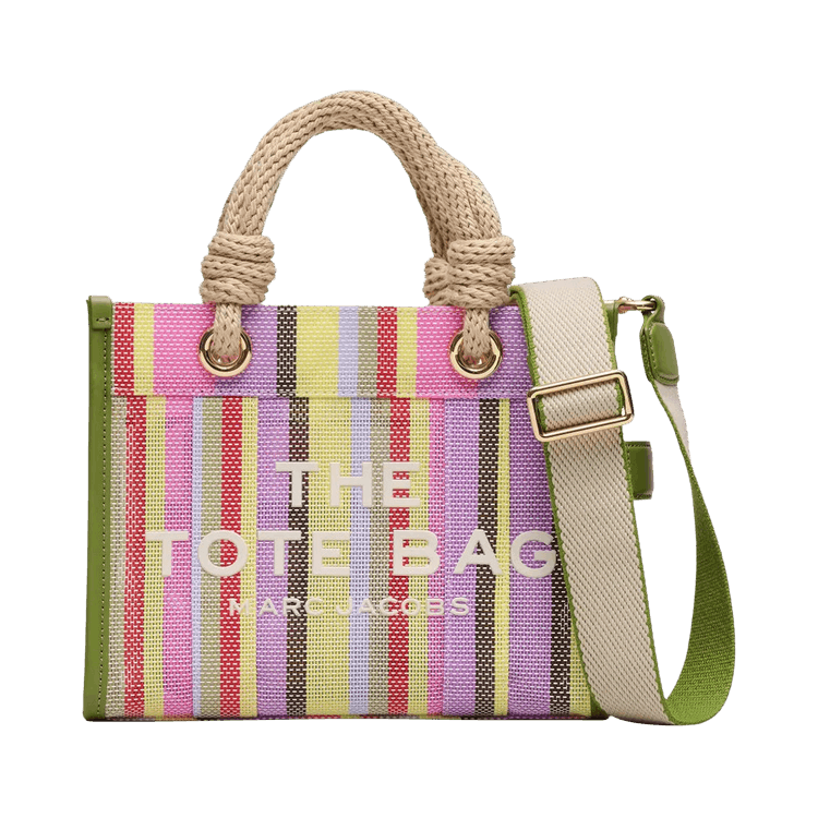 Marc Jacobs The Stripe Mesh Small Tote Bag 'Purple/Multicolor'