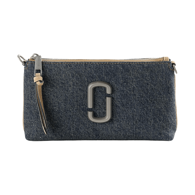 Marc Jacobs Denim Suede Snapshot Pochette Bag 'Dark Wash'