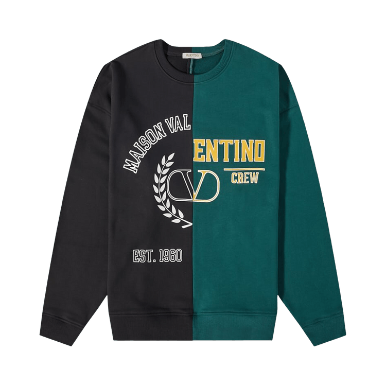 Valentino Crewneck Sweatshirt 'Black/College Green'
