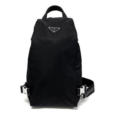 PRADA ReNylon and Saffiano Leather Backpack 'Black'