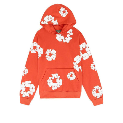 Denim Tears Cotton Wreath Logo Hoodie 'Orange White'