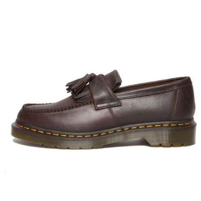 Dr. Martens Adrian Crazy Horse Leather Tassel Loafers 'Dark Brown'
