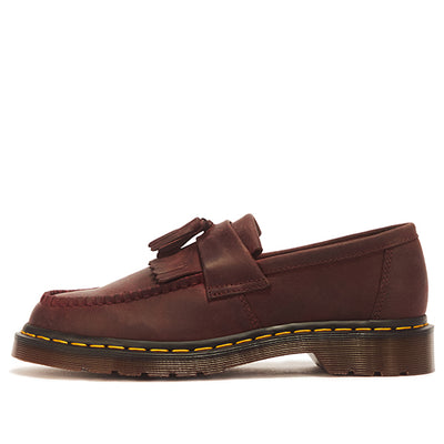 Dr. Martens Adrian Crazy Horse Leather Loafers ‘Cherry Red’