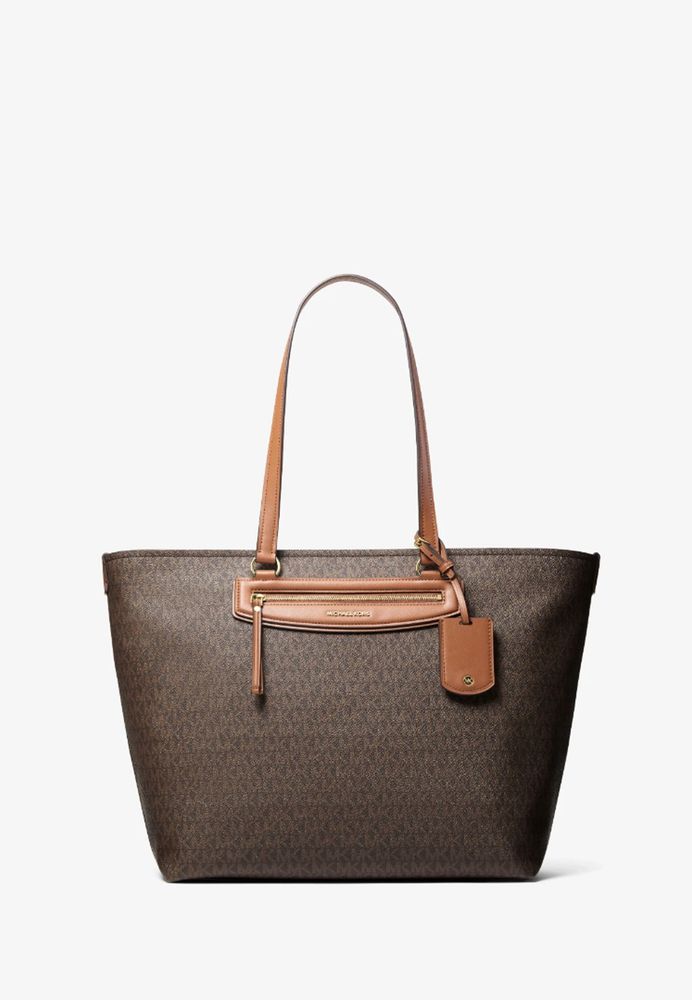 Michael Kors Logo Zip-Top Tote Bag