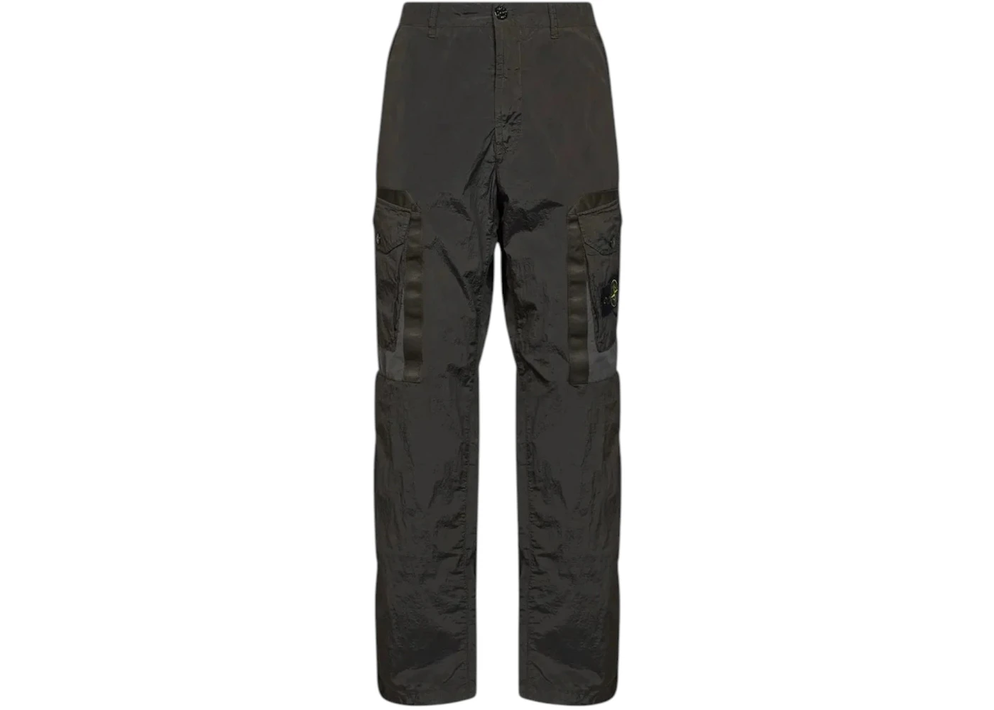 Stone Island 3100010 Nylon Metal Loose fit Tape Trim Pockets Cargo Trousers Coal Grey