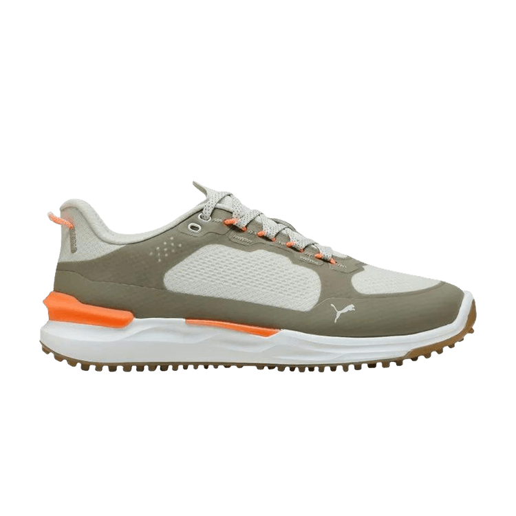 Puma Ignite Elevate X Spikeless Golf 'Gray Velvet Moss Fluro Orange'