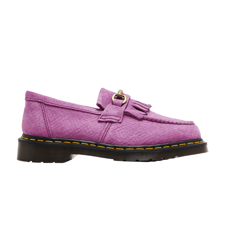 Dr. Martens Adrian Snaffle Repello Emboss Suede Kiltie Loafer 'Thrift Pink'