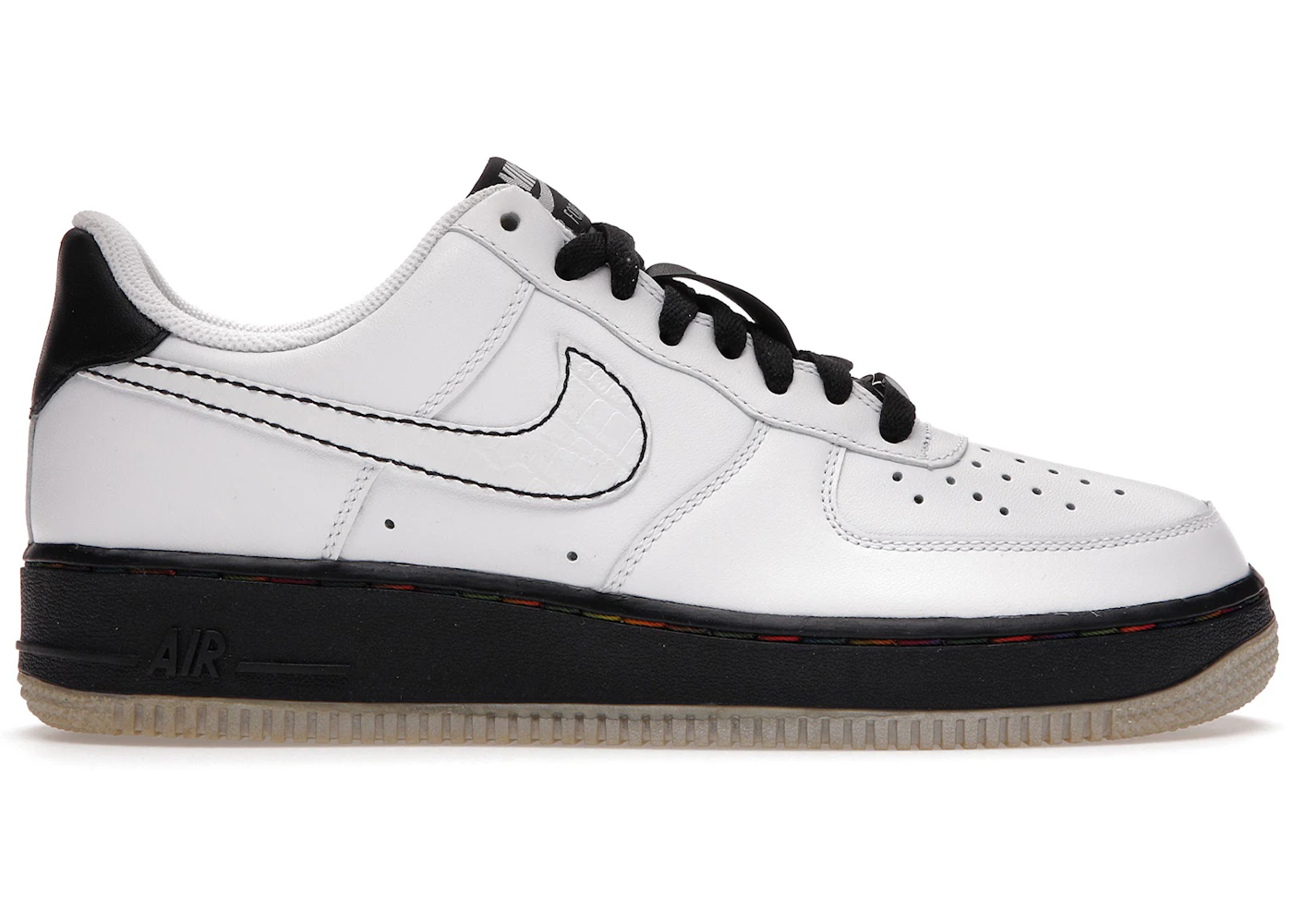 Nike Air Force 1 Low '07 White Black Metallic Silver