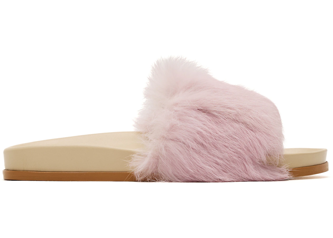 Buscemi Fur Clot Leather Slide Pink (Women's)