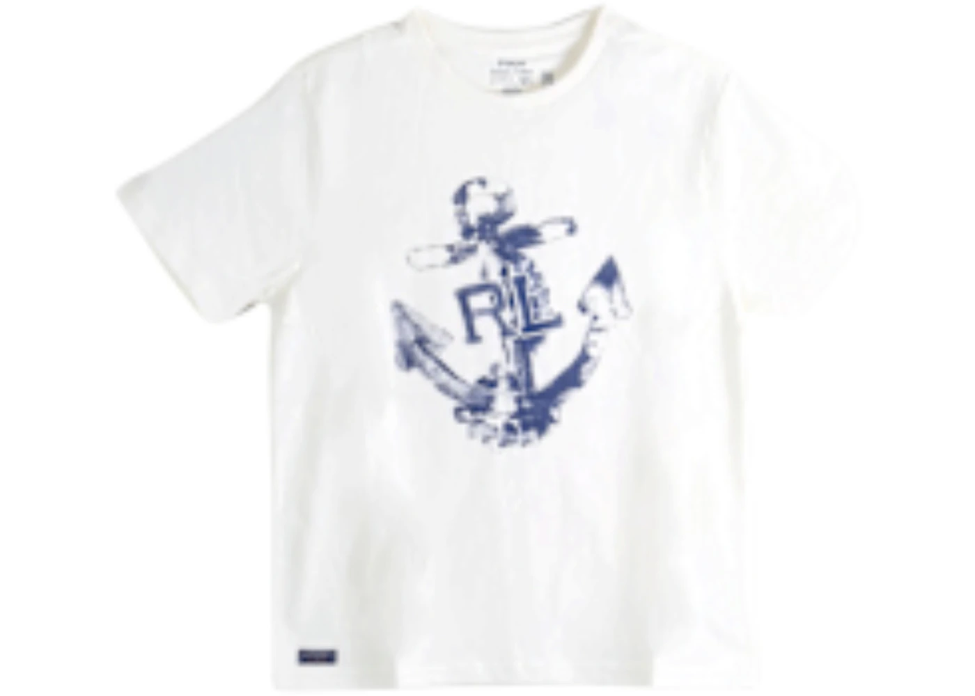 Polo Ralph Lauren Boys Jersey Knit Anchor Graphic S/S T-Shirt Deckwash White