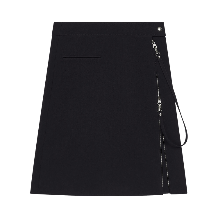 Courrèges Zipped Heritage Crepe Skirt 'Black'