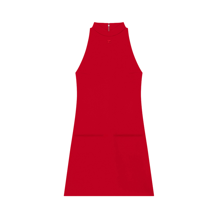 Courrèges Heritage Crepe A-Line Dress 'Ruby'