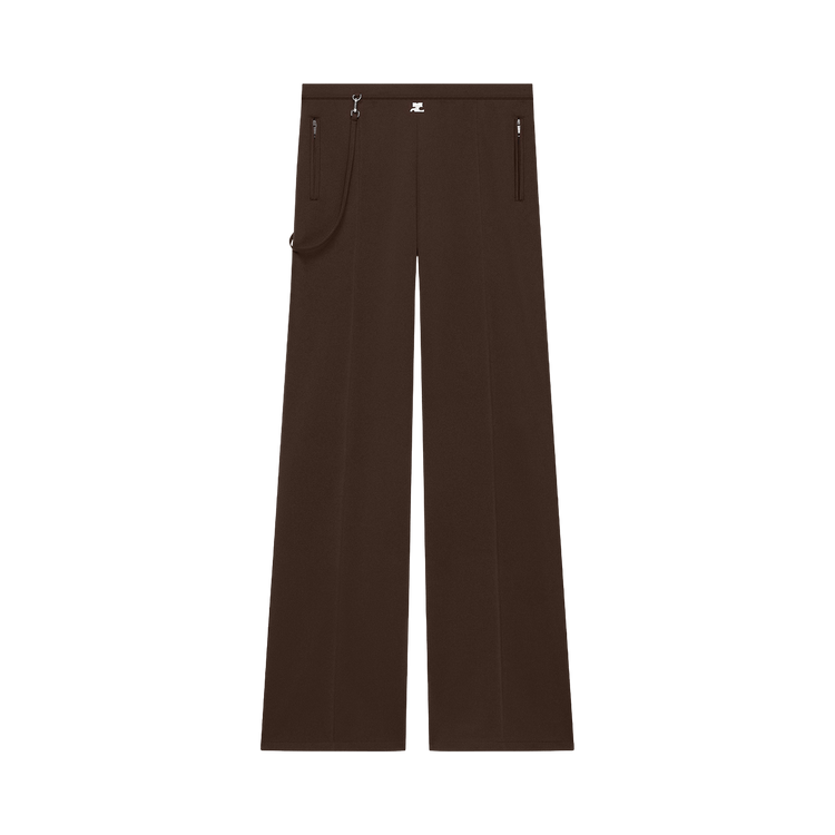 Courrèges Flare Interlock Tracksuit Pants 'Chocolate'
