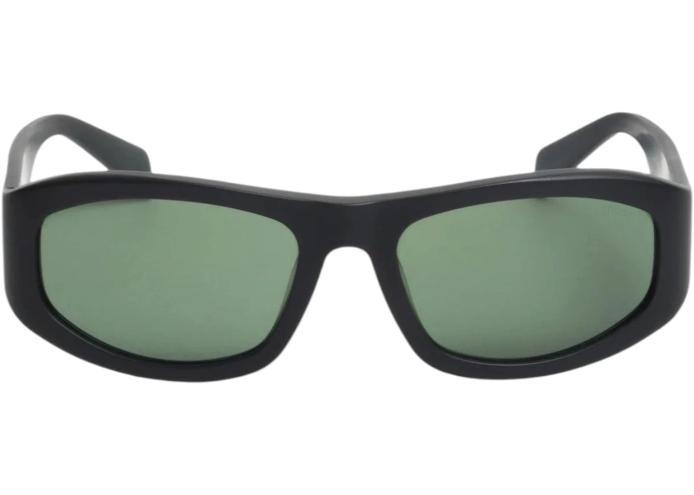 Stussy Landon Sunglasses Matte Black/Green Lens