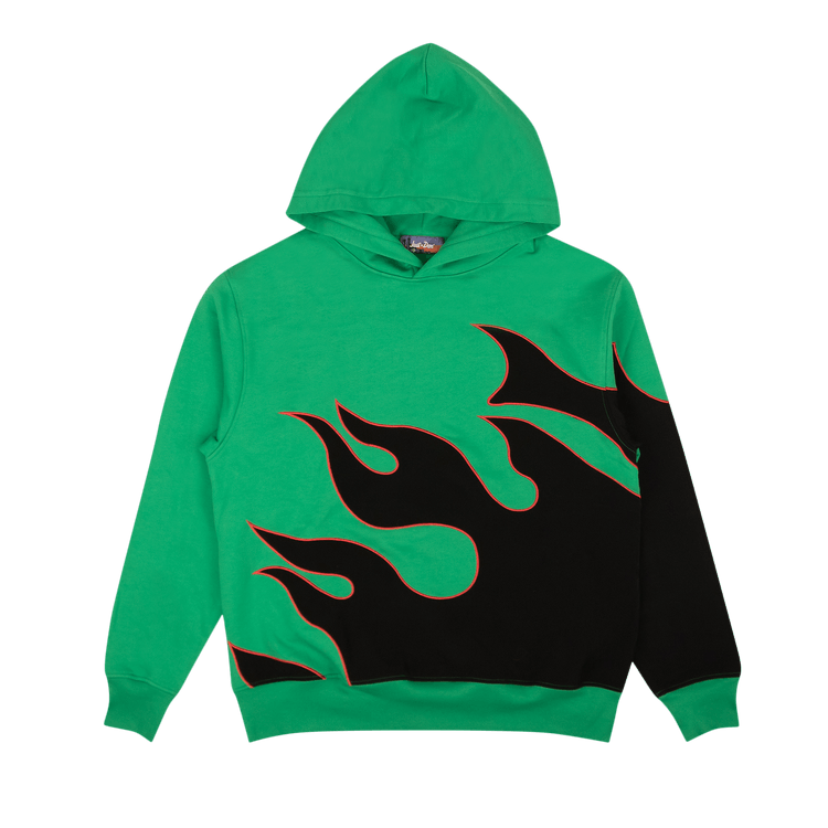 Just Don Graphic Flame Hoodie Sweatshirt 'Green'