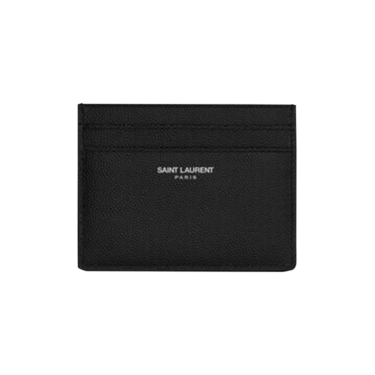 Saint Laurent Saint Laurent Full Grain Leather Credit Card Case 'Black'