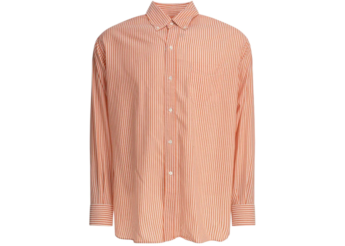 Beams Plus Wool Stripe Shirt Orange