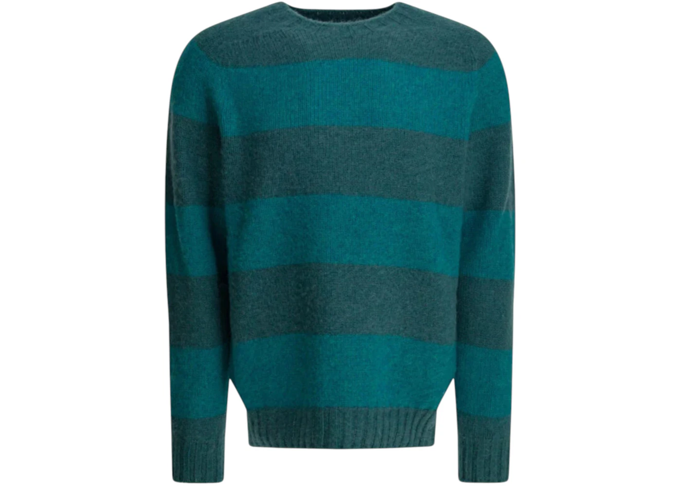 Beams Plus Wool Crew Neck Sweater Blue