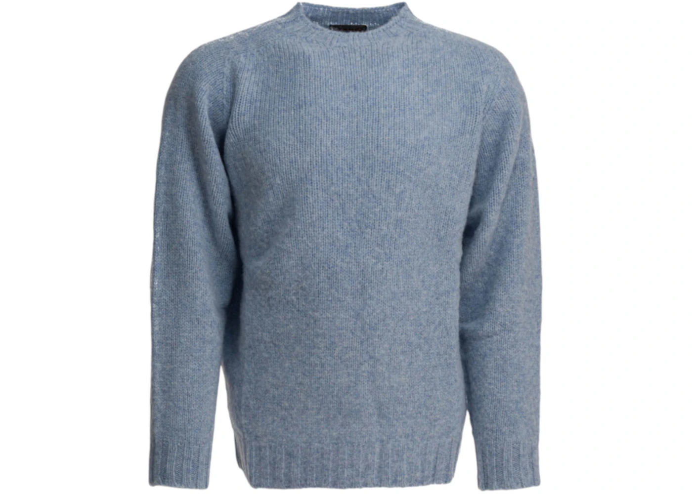 Beams Plus Shaggy Bernard Crewneck Sweater Light Blue