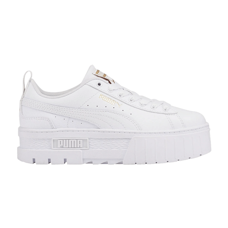 Puma Mayze Leather Jr 'White Team Gold'