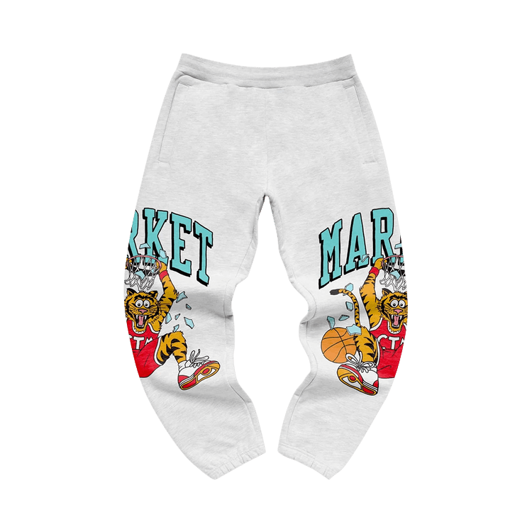 Chinatown Market Dunking Cat Sweatpants 'Ash Grey'