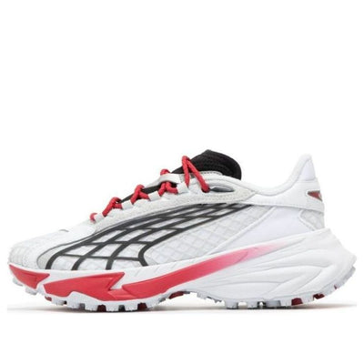 (WMNS) PUMA Spirex Motogame Sneakers 'White Red Silver Mist'