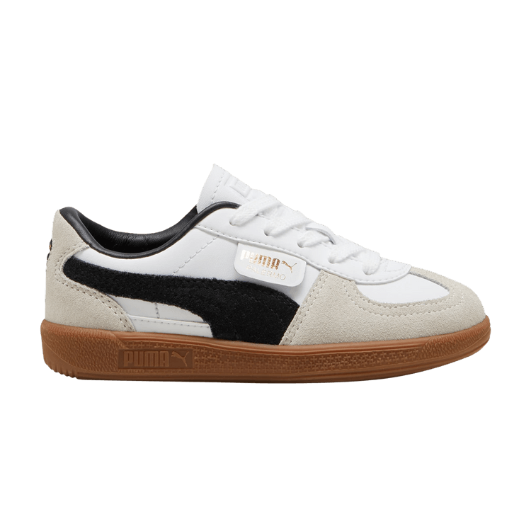 Puma Palermo Leather Little Kid 'White Black Gum'