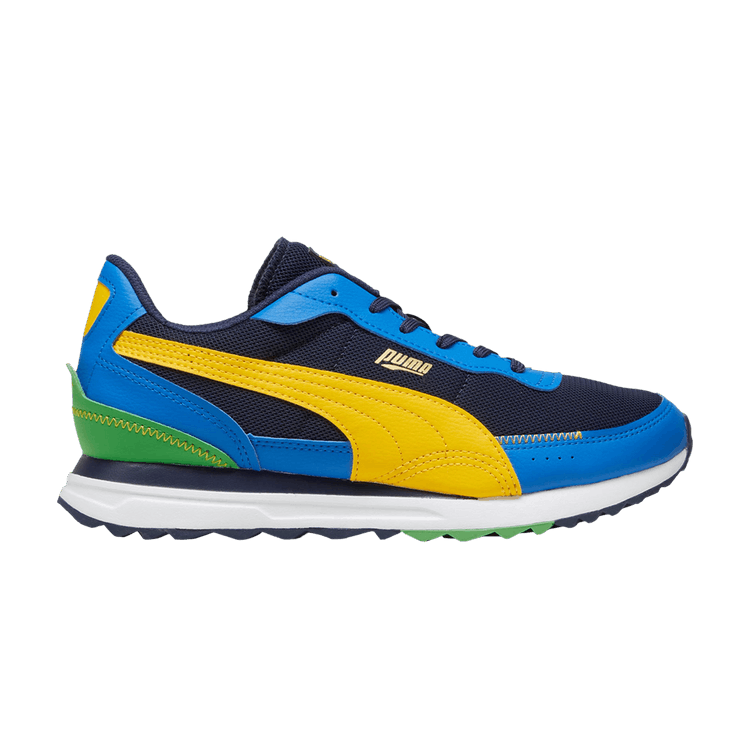 Puma Road Rider Leather 'Navy Yellow Sizzle'