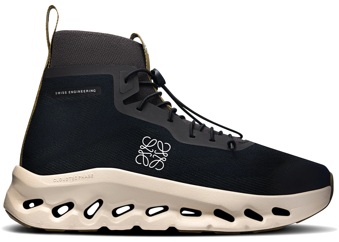 On Running Cloudtilt Hi LOEWE Black Oatmeal Olive (Women's)