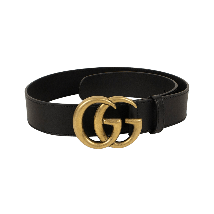 Gucci Leather Double G Belt 'Black'