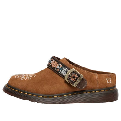 Dr. Martens Isham Suede and Jacquard Mules 'Brown'