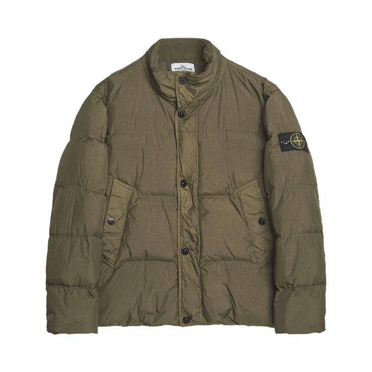 Stone Island Crinkle Reps NY Down Jacket 'Military Green'
