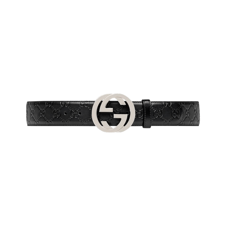 Gucci Interlocking GG Leather Belt 'Black'