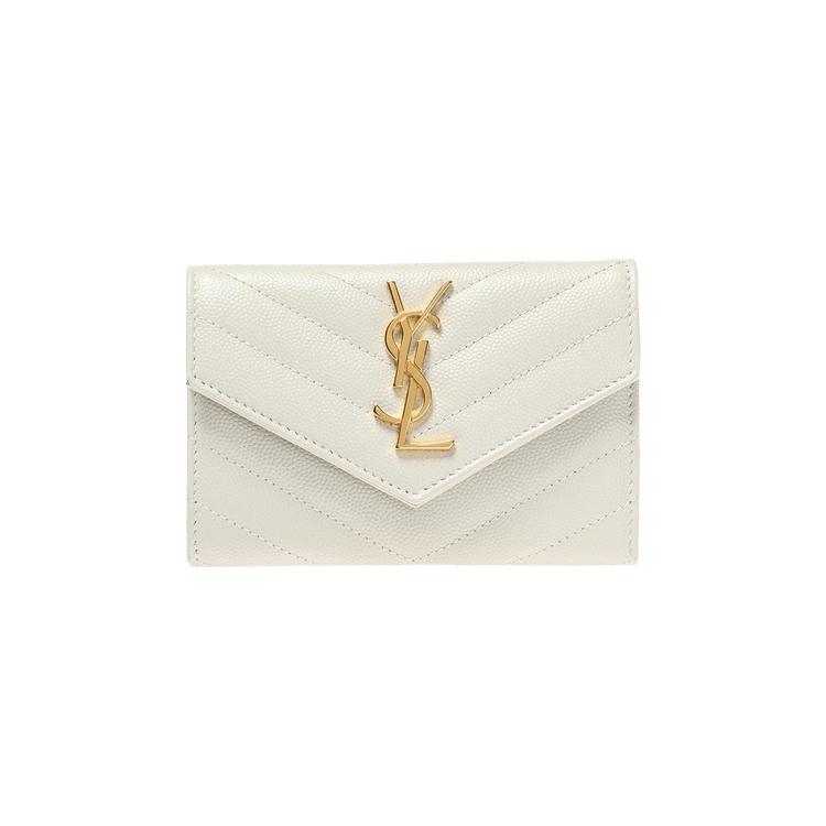 Saint Laurent Monogram Small Envelope Wallet 'Crema Soft'