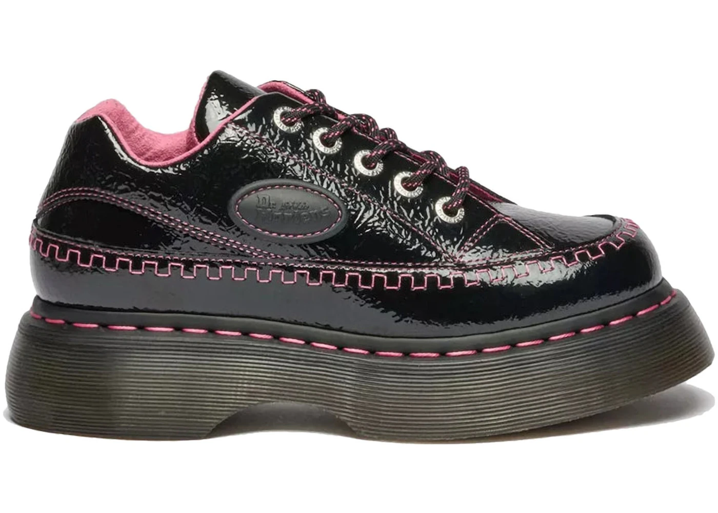 Dr. Martens Buzz 5 Eye Black Distressed Patent