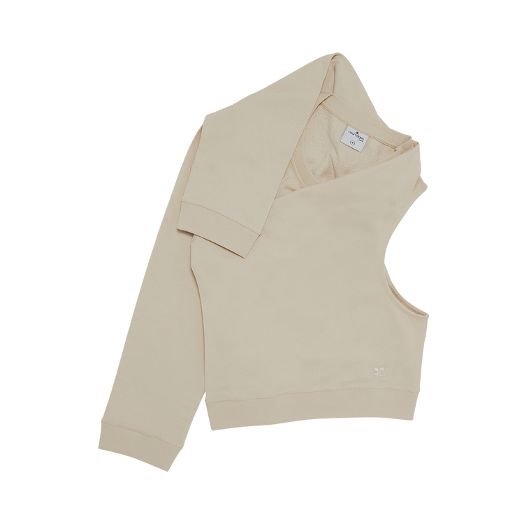 Courrèges Off Shoulder Sweatshirt 'Oatmeal'
