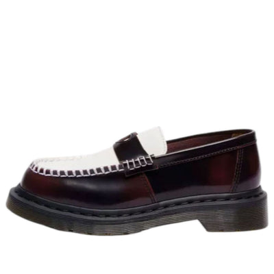 (WMNS) Dr. Martens Penton Heart Two-Tone Arcadia Loafers 'Cherry Red White'