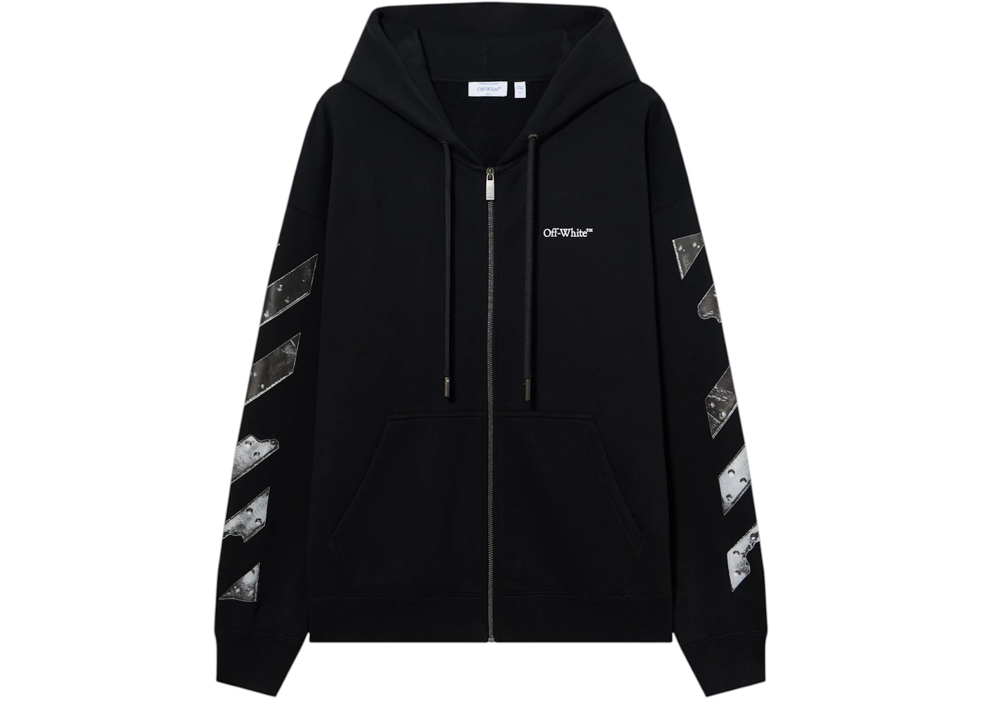 OFF-WHITE Metal Arrow Skate Zip Hoodie Black