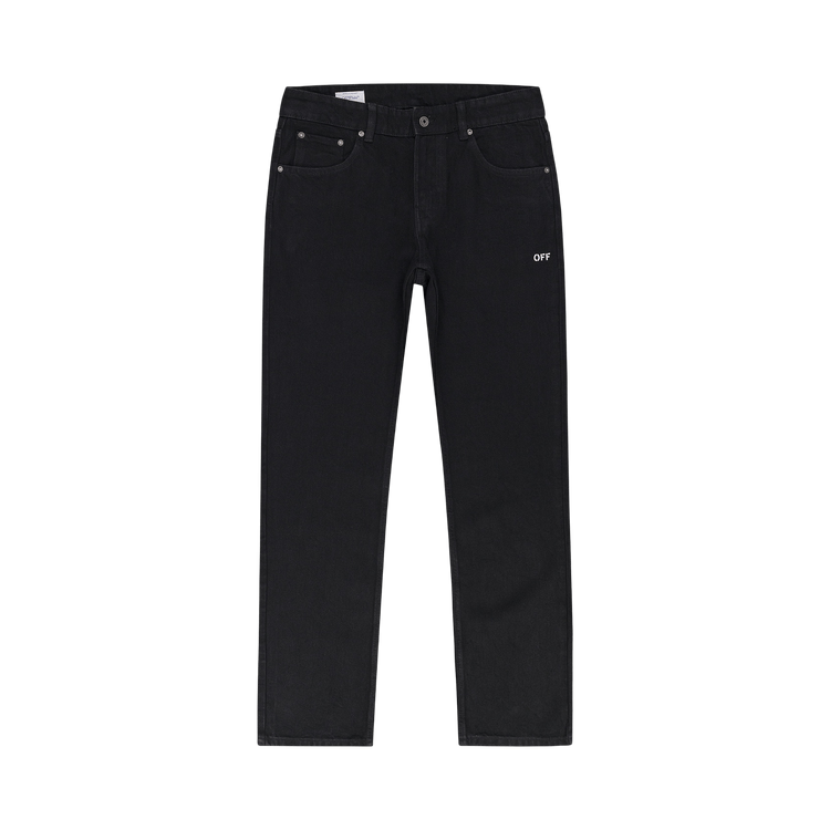 Off-White c/o Virgil Abloh Spray Diag Jeans 'Black'