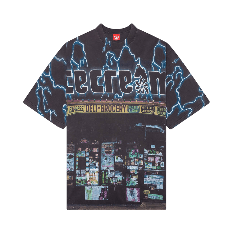 Icecream Static Short-Sleeve Oversized Knit 'Charcoal Art'
