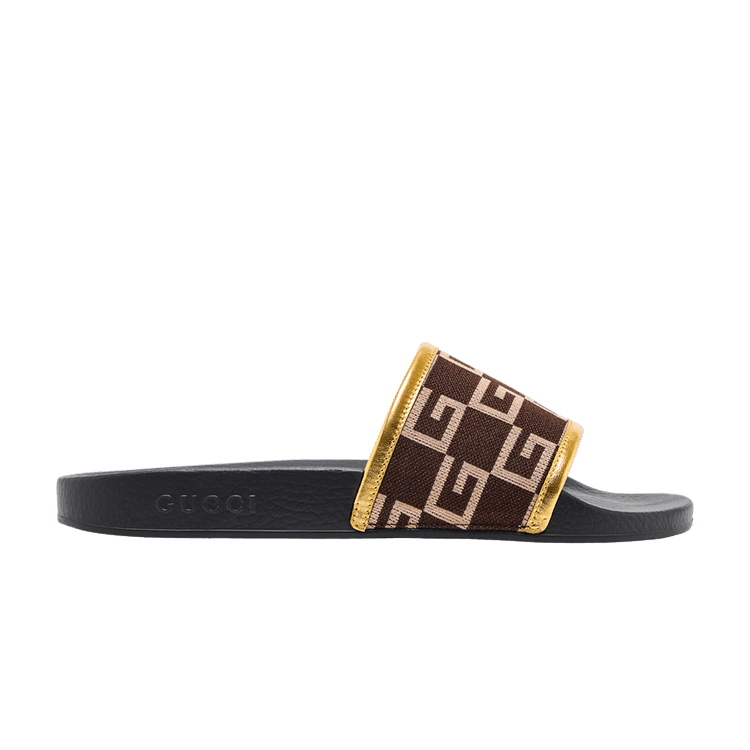 Gucci Pursuit 72 Knit Slide 'Brown Gold'