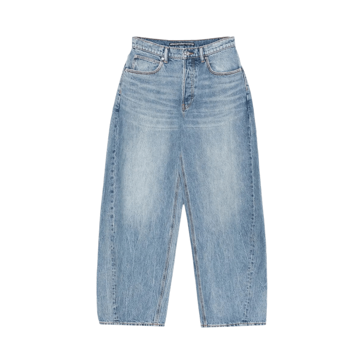 Alexander Wang Distressed Logo Back Pocket Blowup Jean 'Authentic Light Indigo'